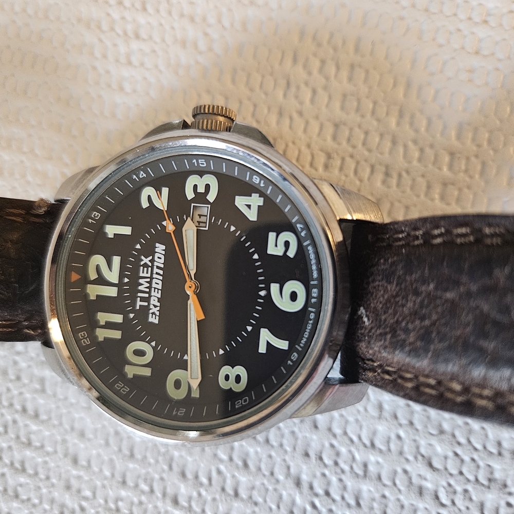 Timex Expedition Black and Silver Watch